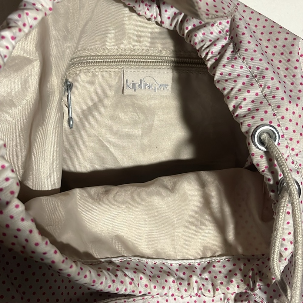 Kipling Small Drawstring Backpack Polka Dot - image 6